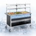 Thumbnail image #3 for Atlas Metal CAIC-3 50-Inch Ice Cooled Mobile Cold Food Serving Counter with 3-Pan Capacity