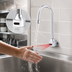 Thumbnail image #3 for Chekpoint Chrome Wall-Mount Electronic Faucet with Gooseneck Spout, ASSE 1070 TMV, and 1.0 GPM Aerator