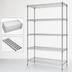 Thumbnail image #3 for Quantum 72 in. W x 21 in. D x 74 in. H 5-Shelf 304 Stainless Steel Wire Shelving Starter Kit