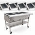 Thumbnail image #3 for Eagle Group 66 Inch Portable Electric Hot Food Table with 4 Dry Wells, Cutting Board, and Open Base