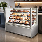 Thumbnail image #3 for Federal Industries Italian Glass Series ITD4826-B18 48-Inch Floor-Standing Non-Refrigerated Pastry Display Case with 2 Adjustable Glass Shelves