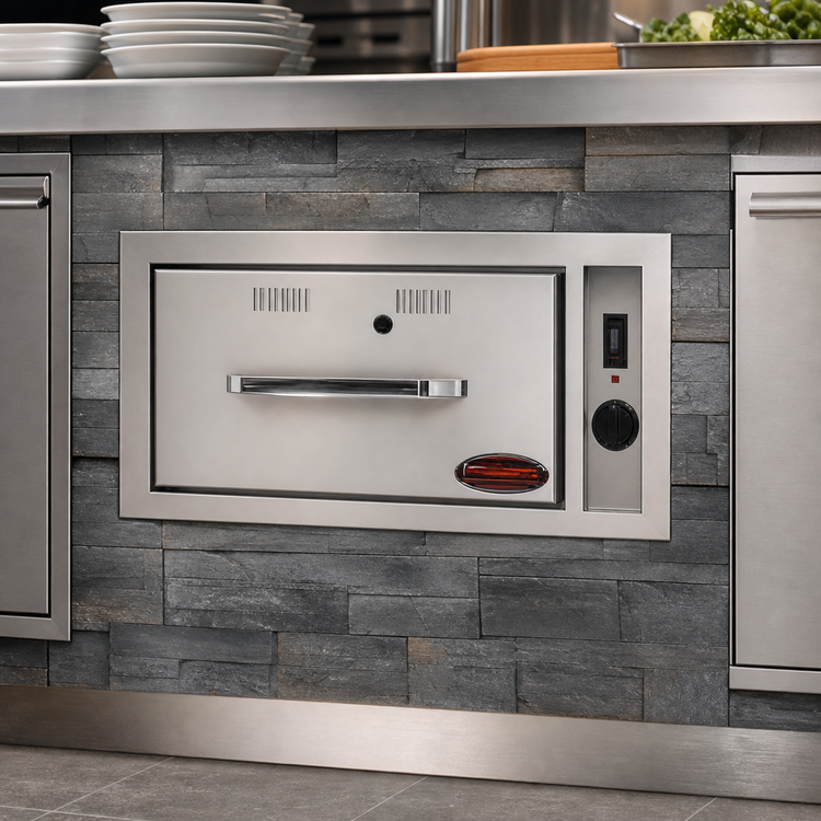 Product image #3 for RedHots Built-In Stainless Steel Single-Drawer Warming Drawer, 120V