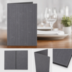 Thumbnail image #4 for Winco LMD-811GY Gray Double-Fold Leather-Like Menu Cover, Letter Size 8-1/2 x 11 Inches Case of 30