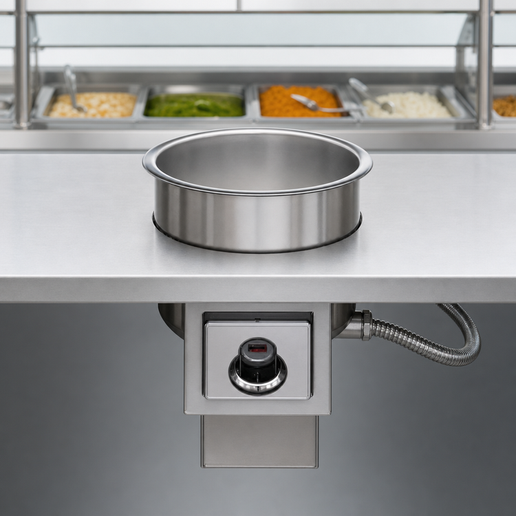 Product image #3 for APW Wyott 4-Quart Round Drop-In Food Warmer