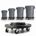 Thumbnail image #3 for Rubbermaid Commercial BRUTE Quiet Trash Can Dolly for 20, 32, 44, and 55 Gallon Containers