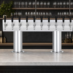 Thumbnail image #3 for Micro Matic USA DPT410PSS 30-Inch Double Pedestal Countertop Air-Cooled Draft Beer Tower, Polished Stainless Steel, 10 Faucets