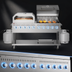 Thumbnail image #3 for KoolMore 72-Inch Commercial Outdoor Propane Gas Grill with 36-Inch Roll Dome Cover and 36-Inch Pizza Oven