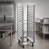 Thumbnail image #3 for Dinex Roll-In Refrigerator Sheet Pan Rack, Open Frame Aluminum, 18-Pan