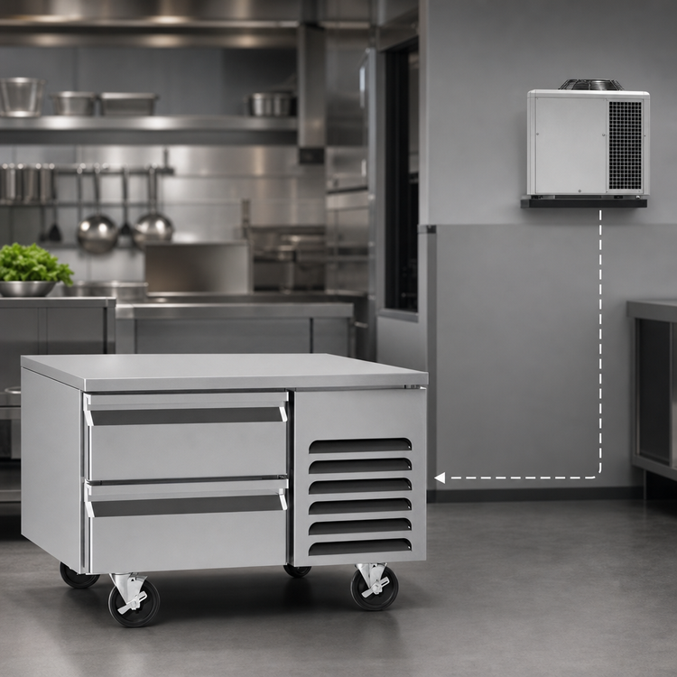 Product image #3 for Southbend Platinum Series 72-Inch Low-Height Remote Freezer Base with 4 Self-Closing Drawers
