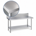 Thumbnail image #3 for Duke 48 Inch x 30 Inch 14 Gauge Stainless Steel Work Table with 10 Inch Riser and Galvanized Undershelf