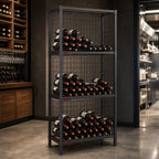Thumbnail image #3 for Eagle Group BW1448BL 3-Tier Bulk Wine Storage Rack, 240-Bottle, 48W x 14D x 74H, Black Epoxy Finish