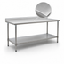 Thumbnail image #3 for BlendPort Budget Series 72-Inch x 24-Inch 430 Stainless Steel Work Table with 4-1/2-Inch Backsplash and Undershelf