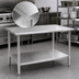 Thumbnail image #3 for Eagle Spec-Master 60 In. W x 30 In. D Flat Top Work Table with 300 Series Stainless Steel Top and Adjustable Galvanized Undershelf