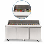 Thumbnail image #3 for Delfield Mega Top 4472NP-18M 72-Inch 3-Door Sandwich/Salad Prep Table Refrigerator with 18 1/6-Size Pan Capacity