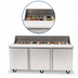 Thumbnail image #3 for Delfield Mega Top 72-Inch Three-Section Sandwich/Salad Prep Table Refrigerator with 18-Pan Capacity