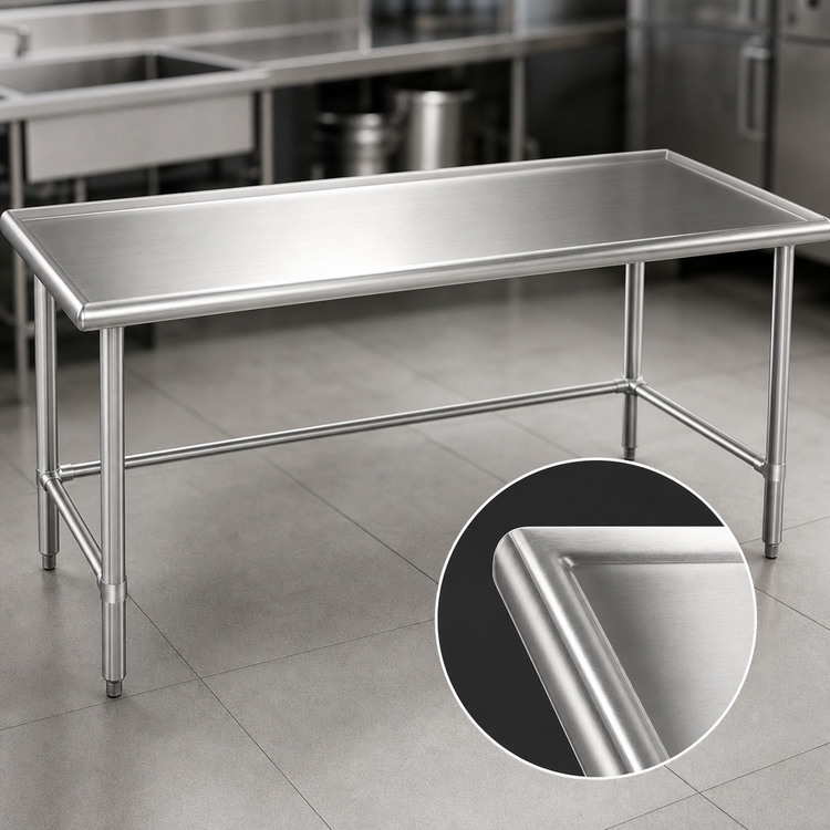 Product image #3 for Spec-Master Marine Series Stainless Steel Work Table, 30 x 24 Inch, Box Marine Edge