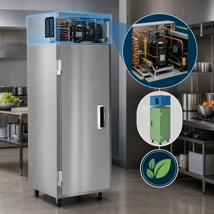 Product image #4 for Delfield 1-Section Reach-In Refrigerator, Solid Door, 19 Cu. Ft., Top-Mounted R290