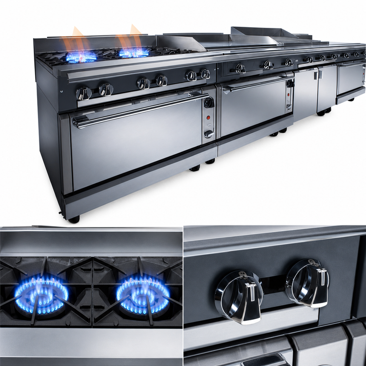 Product image #3 for Vulcan V Series Heavy Duty 12-Inch Commercial Gas Range with 2 Open Burners and Storage Cabinet Base