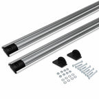 Thumbnail image #3 for Quantum QVTRK-2-240EST Single Unit Floor Track Assembly Kit, 2 x 20-Foot V-Groove Aluminum Tracks, Includes End Stops and Hardware
