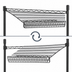 Thumbnail image #3 for Eagle Group 48-Inch x 18-Inch Reversible Angled Wire Shelf with Hanger Rails, Black Epoxy