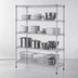 Thumbnail image #3 for Metro Super Erecta Convenience Pak Chrome-Plated Wire Shelving Unit, 60W x 18D x 74H, 4 Shelves