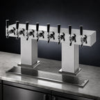Thumbnail image #3 for Perlick Corporation 4006-12B2 Extra-High Bridge Tee Countertop Glycol-Cooled Draft Beer Tower, 12 Faucets, Stainless Steel