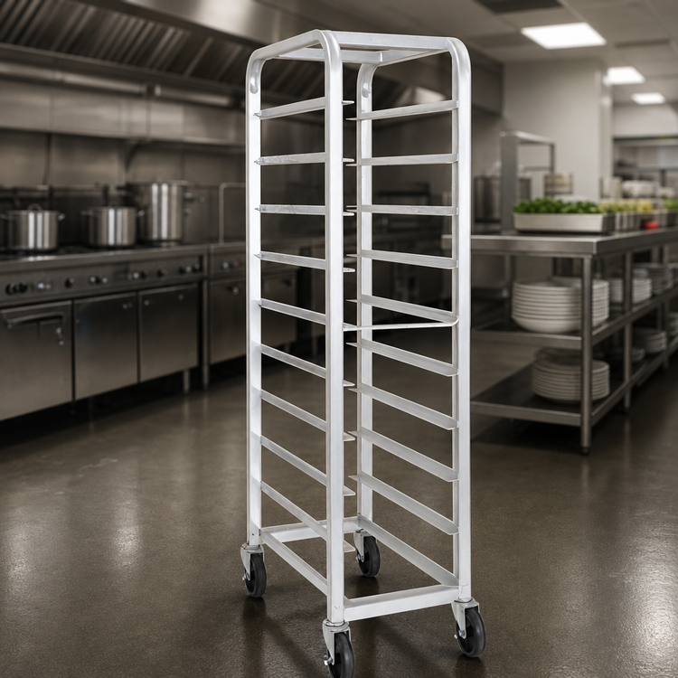 Product image #3 for Channel Lifetime Tough All-Welded Extra Heavy-Duty Aluminum End-Load Platter Rack Cart for 18-Inch Platters