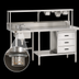 Thumbnail image #3 for Duke 18 x 18 Inch 1-Compartment Stainless Steel Sink with Crumb-Cup Drain