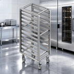Thumbnail image #3 for Baxter Manufacturing BDSRSB-20 Stainless Steel Single End-Load Rack for Double Rack Oven, 20 Slides, Baxter-Style Lift