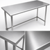 Thumbnail image #3 for Omcan USA 72-Inch x 30-Inch Stainless Steel Flat Top Work Table with Open Base