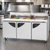 Thumbnail image #3 for Turbo Air Super Deluxe 72-5/8-Inch Three-Section Sandwich/Salad Prep Table with Clear Lid