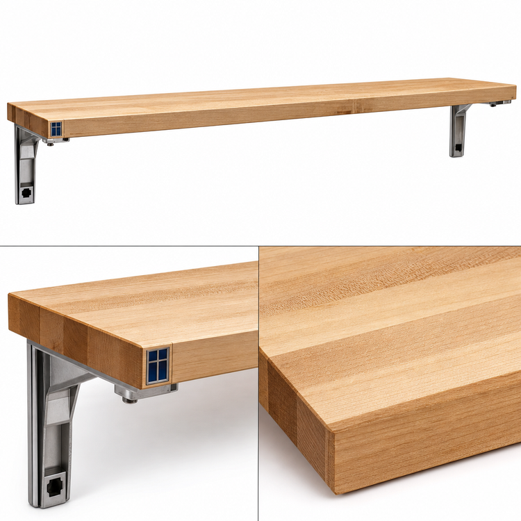 Product image #3 for Eagle Group Laminated Hardwood Cutting Board with Drop Brackets, 79 x 8 Inch