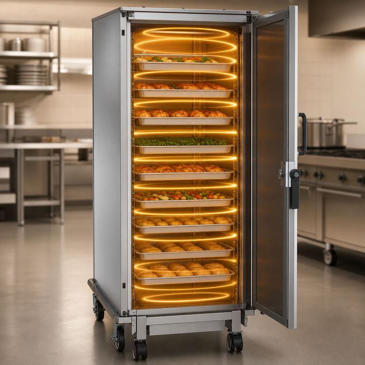 Product image #3 for Alto-Shaam Combimate 20-20W Halo Heat Stationary Holding Cabinet, Single Door, 40 Full-Size Pan Capacity