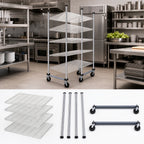 Thumbnail image #3 for Quantum TTK-M21 Mobile Kit for 21-Inch Overhead Track Shelving, Chrome, 74-Inch Posts