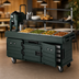 Thumbnail image #3 for Cambro CamKiosk® Insulated 4-Pan-Well Mobile Food Cart, No Roof, Kentucky Green
