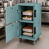 Thumbnail image #4 for Cambro Ultra Camcart Double-Compartment Front-Loading Insulated Food Pan Cart, 120 Qt., Slate Blue