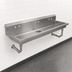 Thumbnail image #3 for John Boos Wall-Mount Multi-Station Hand Wash Sink, 40-Inch, 2 Single 1-Inch Faucet Holes, Stainless Steel
