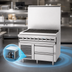 Thumbnail image #3 for Titan JRLH-04S-T-72 72 Inch Self-Contained Refrigerated Equipment Stand with 4 Drawers