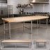 Thumbnail image #3 for John Boos Stainless Steel Baker's Table Frame for 168 x 60 Inch Top