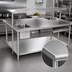 Thumbnail image #3 for Advance Tabco 144 x 48-Inch 14-Gauge 304 Stainless Steel Work Table with Open Base and Bullet Feet