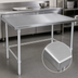 Thumbnail image #3 for John Boos Stallion 60 x 36 Inch 14-Gauge Stainless Steel Top Work Table with Safety Edge and Galvanized Base