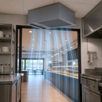 Thumbnail image #3 for Berner Architectural ARE16-3108A-1 108-Inch Recessed Ceiling Ambient Air Curtain, Unheated, 3-Motor, Digital Touchscreen