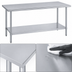 Thumbnail image #3 for Duke Stainless Steel Work Table with Undershelf and Posts, 108 x 30 x 36 Inches, Flat Top Without Backsplash