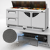 Thumbnail image #3 for Turbo Air Super Deluxe Front Breathing Three-Section Sandwich/Salad Prep Table with 2 Drawers and 2 Doors