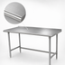 Thumbnail image #3 for Advance Tabco 108-Inch x 24-Inch 14-Gauge 304 Stainless Steel Work Table with 1-1/2-Inch Rear Splash and Galvanized Open Base