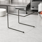 Thumbnail image #3 for American Metalcraft RSB307 Large Square Rubber-Coated Steel Pizza Pan Rack Stand, 12 x 12 x 7 Inch, Black Case of 6