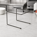 Thumbnail image #3 for American Metalcraft Large Square Rubber-Coated Steel Pizza Pan Rack Stand, 12 x 12 x 7 Inch, Black