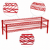 Thumbnail image #3 for Eagle QuadTruss 2-Tier Front Case Merchandise Wire Shelving Unit, 54 x 14 x 14 Inches, Red Epoxy