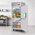 Thumbnail image #3 for Everest Refrigeration ESRFH2 One-Section Dual Temperature Reach-In Refrigerator/Freezer Combo with Top-Mounted Compressor and Half Doors