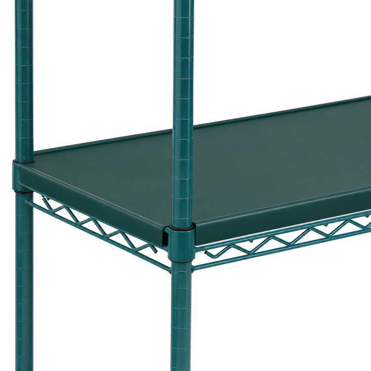Product image #3 for QuadPlus 72 Inch x 18 Inch Solid Polymer Shelf Mat with MICROGARD Antimicrobial Protection and Green Epoxy Wire Frame